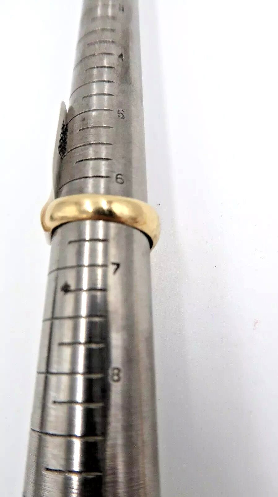 t479 14k Yellow Gold Cats Eye Hammered Ring 6 1/2 (US)