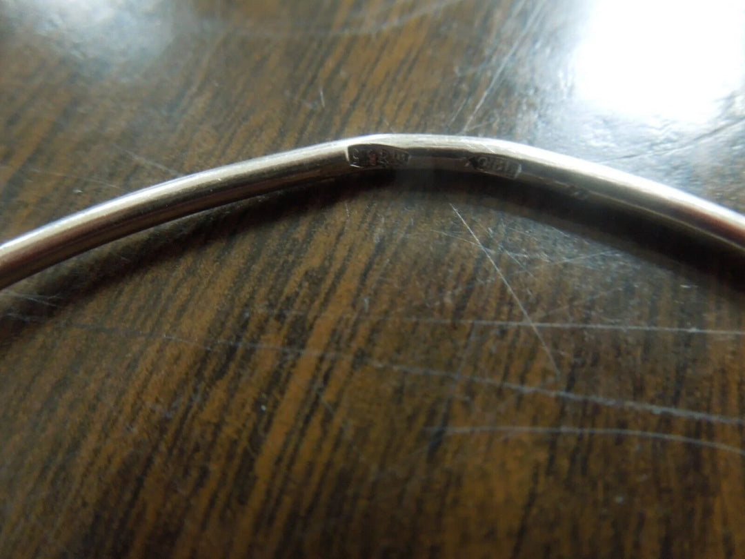 r154 Vintage Sterling Silver 875 Bangle Bracelet 7.6g Signed