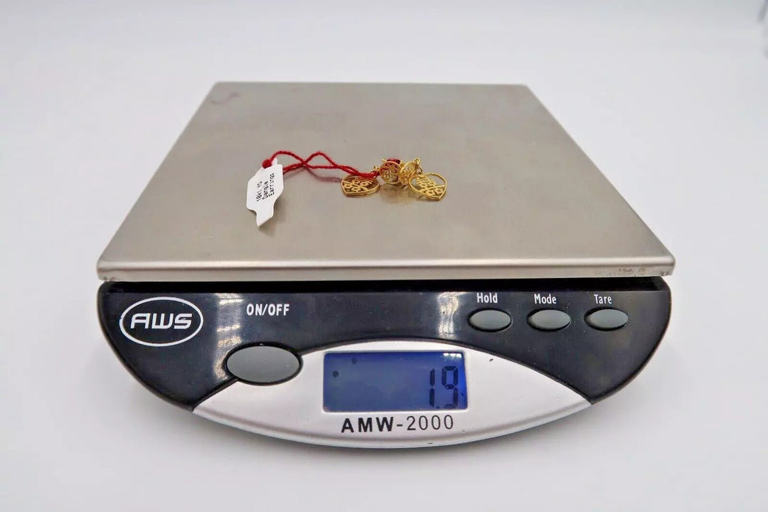 t378 18k Yellow Gold Dangle Earrings 1.9g