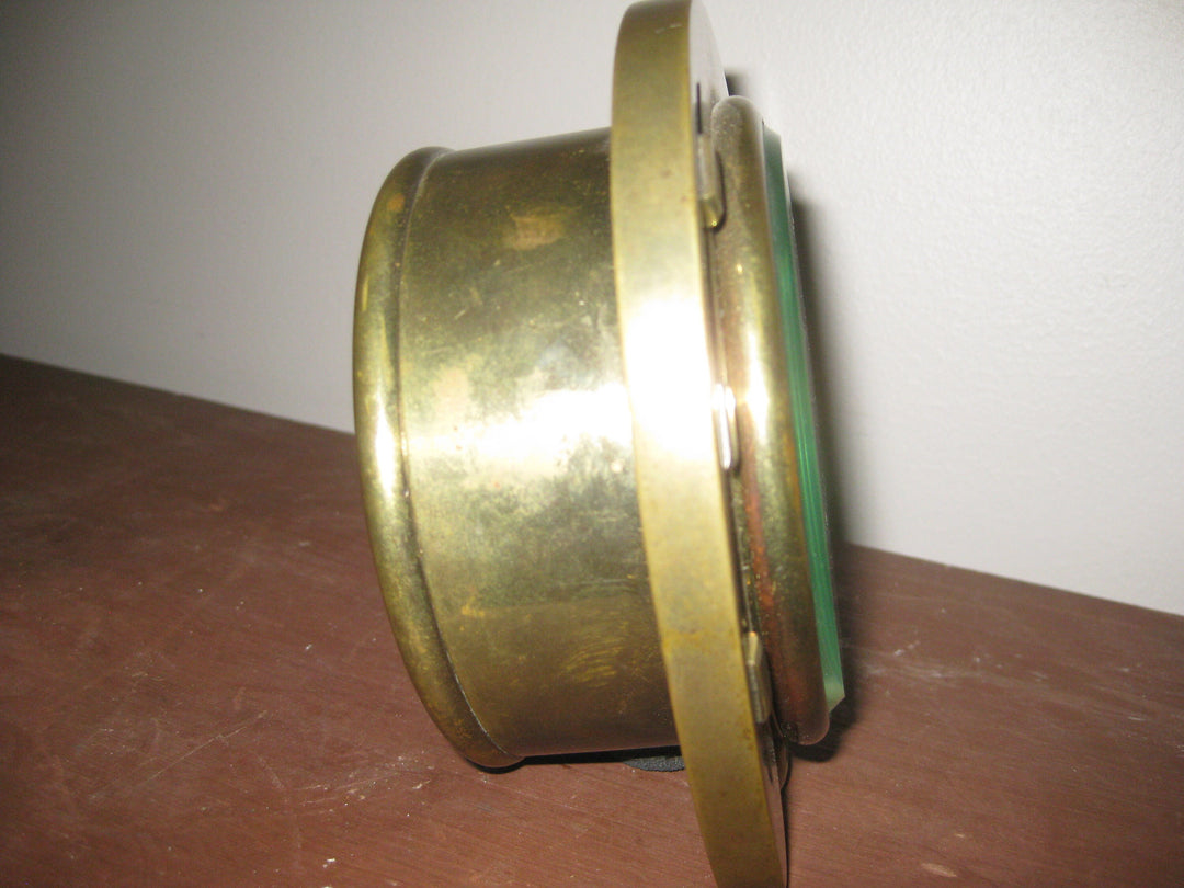 G185 1920s German Brass 8Day Desk Clock