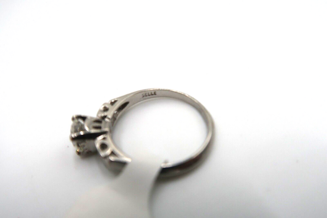 t333 Vintage Platinum Diamond 0.92 TDW Ring Size 7 1/4(US)