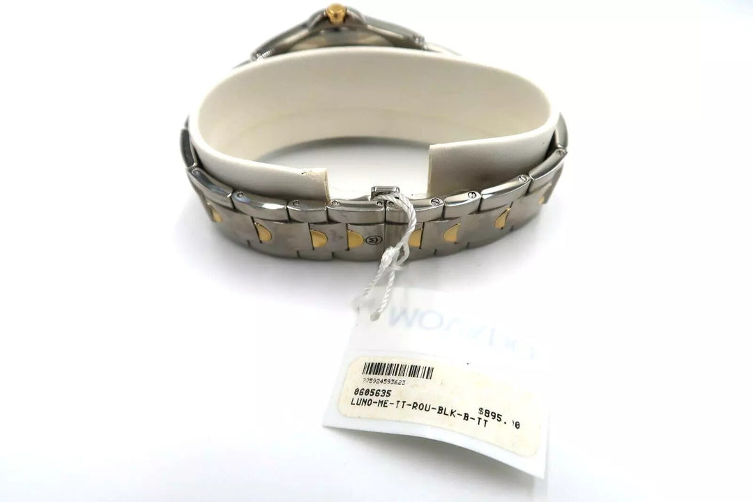 t276 Movado Luno Men's Gold and Stainless Steel Watch 0605635