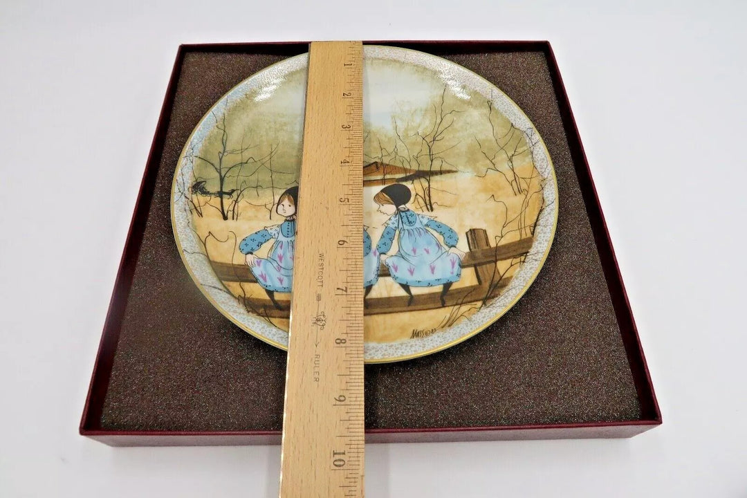 t415 P Buckley Moss Plate, Waiting for Tom, Collectors Plate, Mennonite Plate,