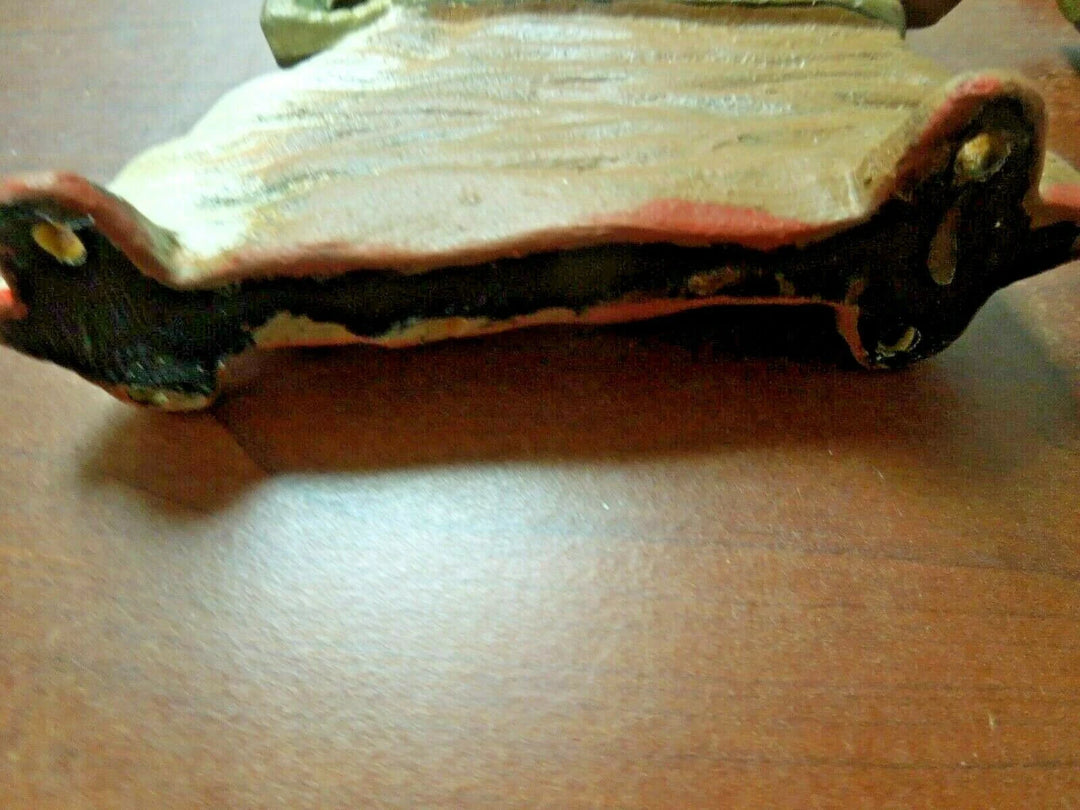 r108 Vintage Cast Iron Bull Door Stop or Wall Hook Heavy