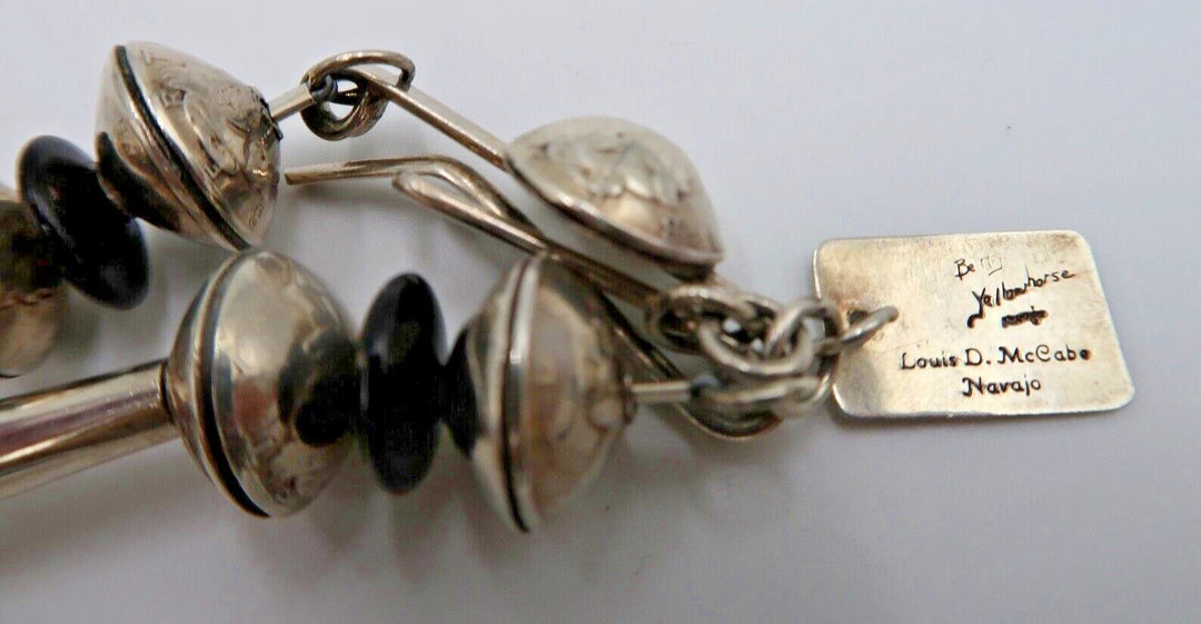 t435 Betty Yellow horse Navajo Sterling Silver Native American Pendant Necklace