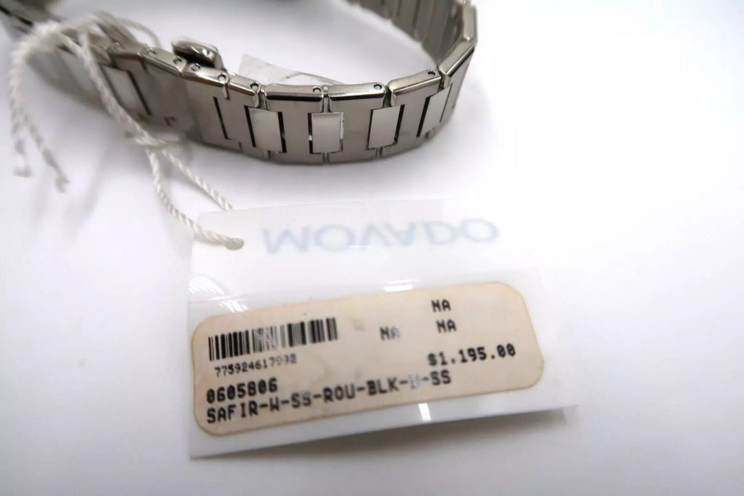 t281 Movado Sapphire Quartz Black Dial Ladies Watch Item No. 0605806