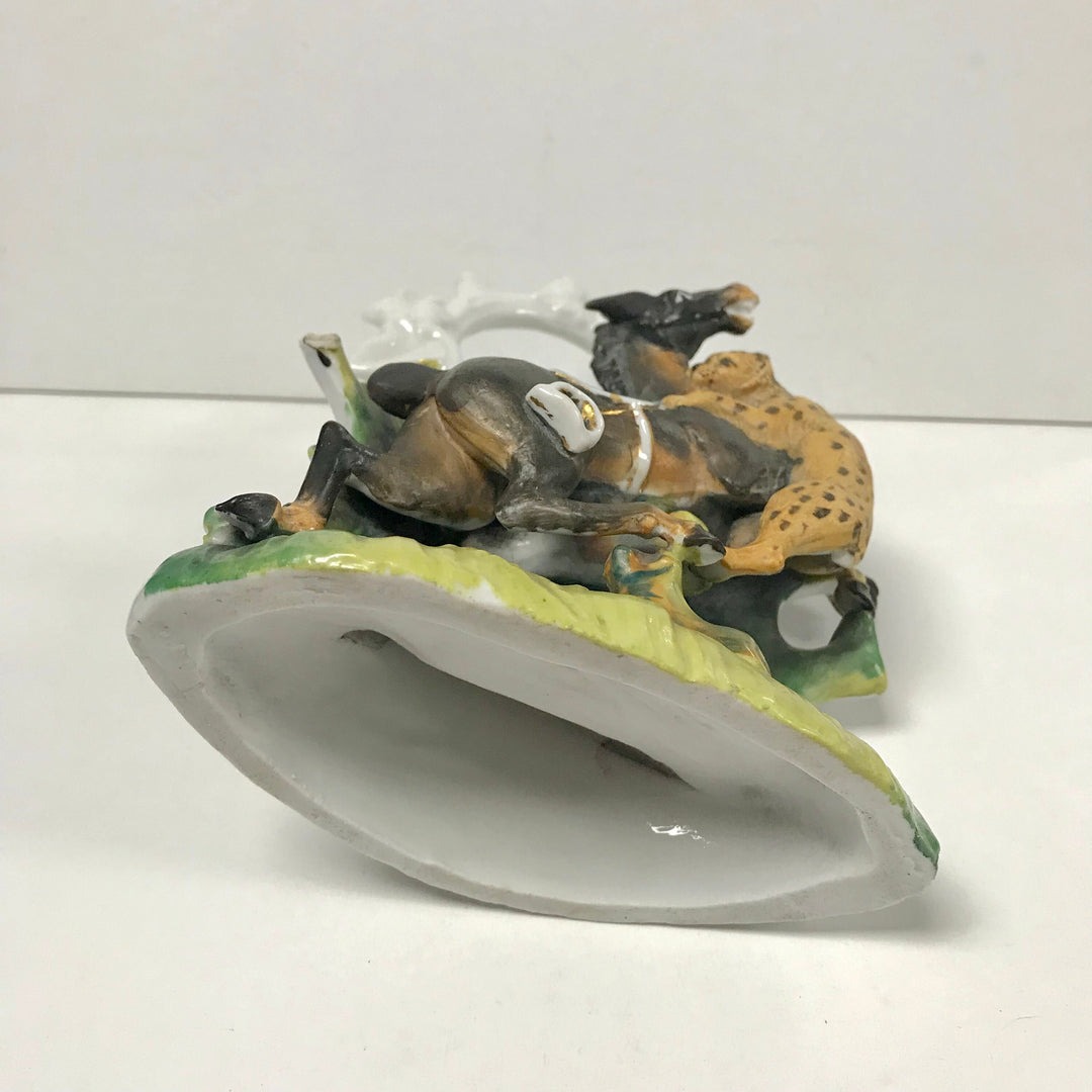 f285 Vintage Ceramic Pocket Watch Holder Stand Case Collectible