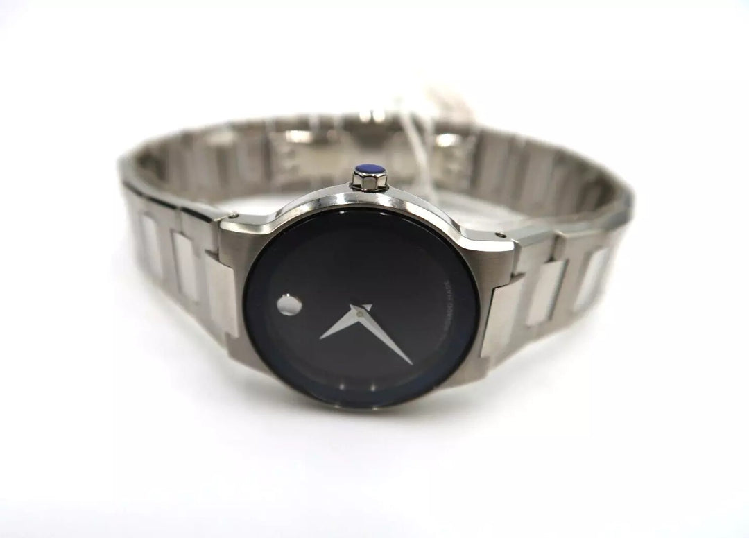 t281 Movado Sapphire Quartz Black Dial Ladies Watch Item No. 0605806