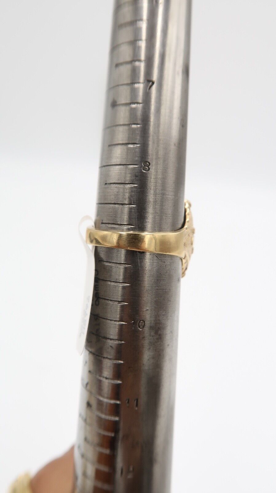 t509 Antique 10K Mens Cameo Ring w Roman Soldiers - Sz 9- Vintage Italian Jewelry