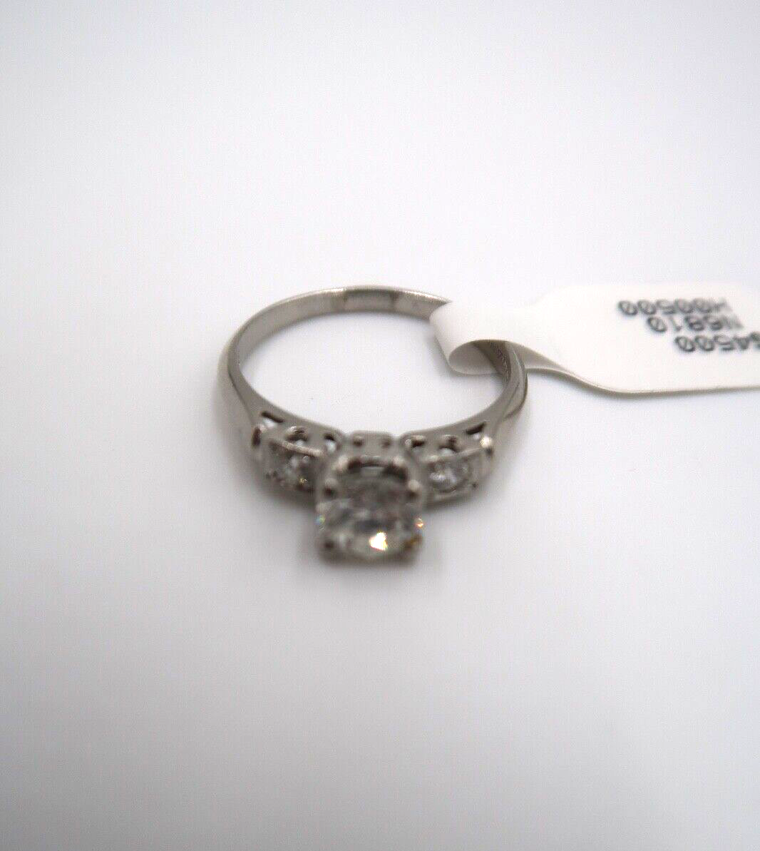 t333 Vintage Platinum Diamond 0.92 TDW Ring Size 7 1/4(US)