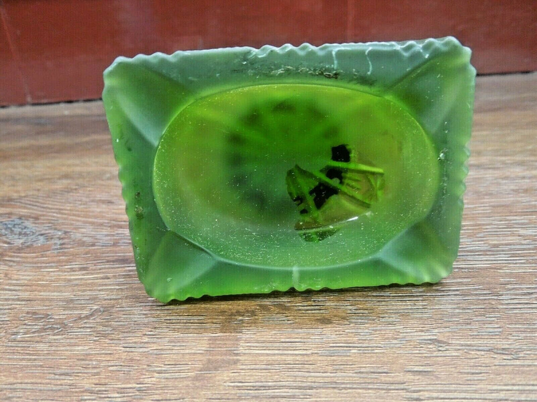 r134 Gold Gilt CAST Iron FEDERAL Eagle CANDLESTICK Holders Imperial Green Satin Glass