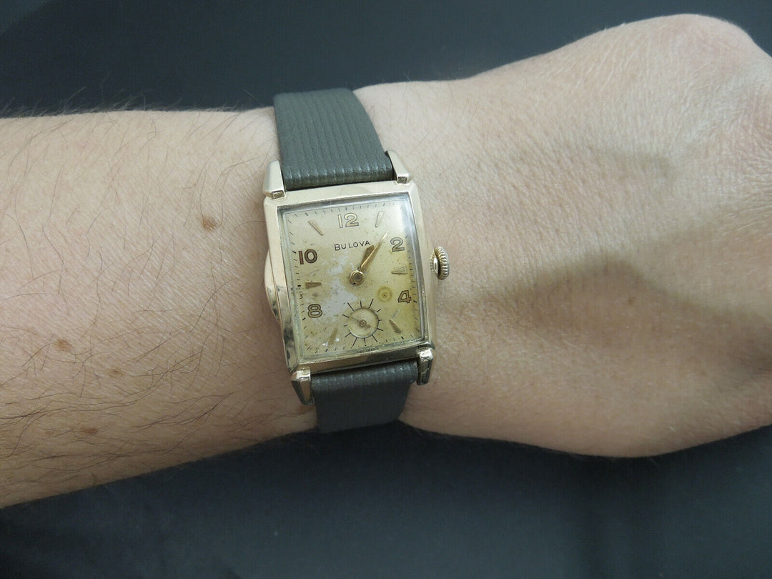 b886 Classic Men's 10kt Rolled Gold Plated Mechanical Bulova Wristwatch