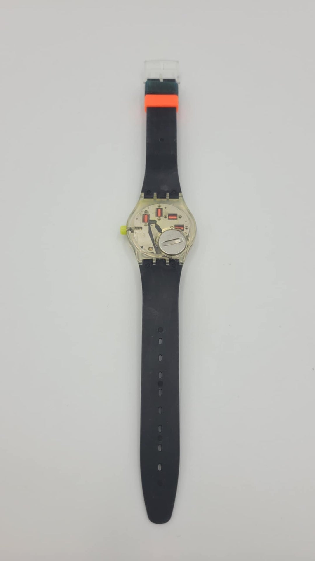 s495 Vintage 1992 Swatch SSK100 COFFEEBREAK Watch Black Swatch Stop Watch