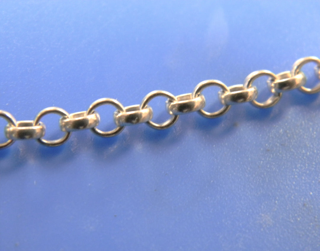 u460 Vintage Sterling Silver 925 Thick Rolo Link Chain Necklace 18" Long