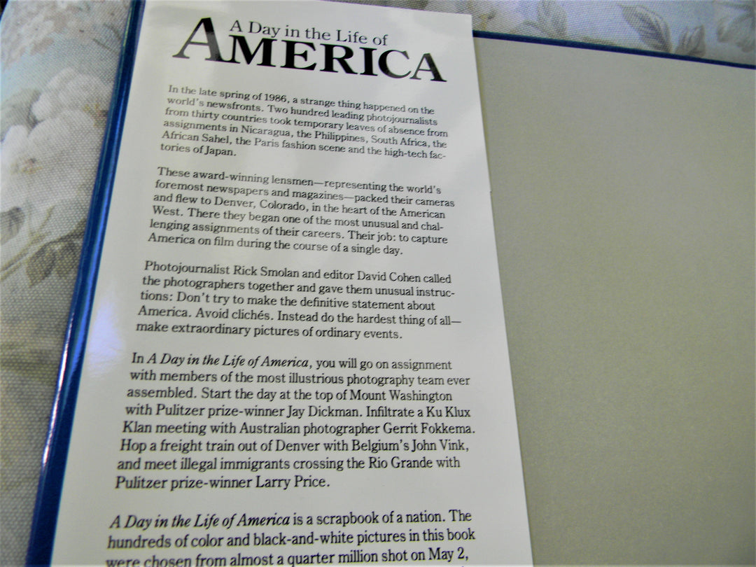 j896 Vintage Book 1986 A Day in the Life of America Photographic Book