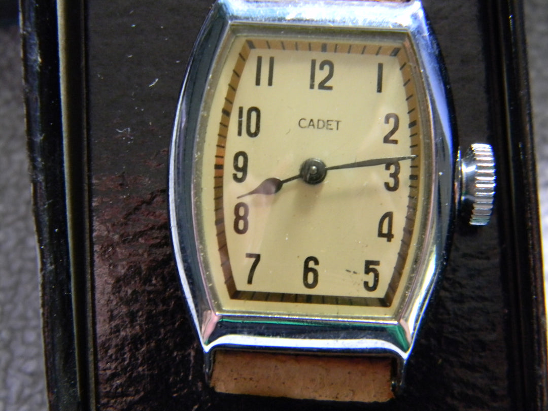 j897 Vintage Rare 1950's Cadet Mechanical Wrist Watch New/ Old Stock