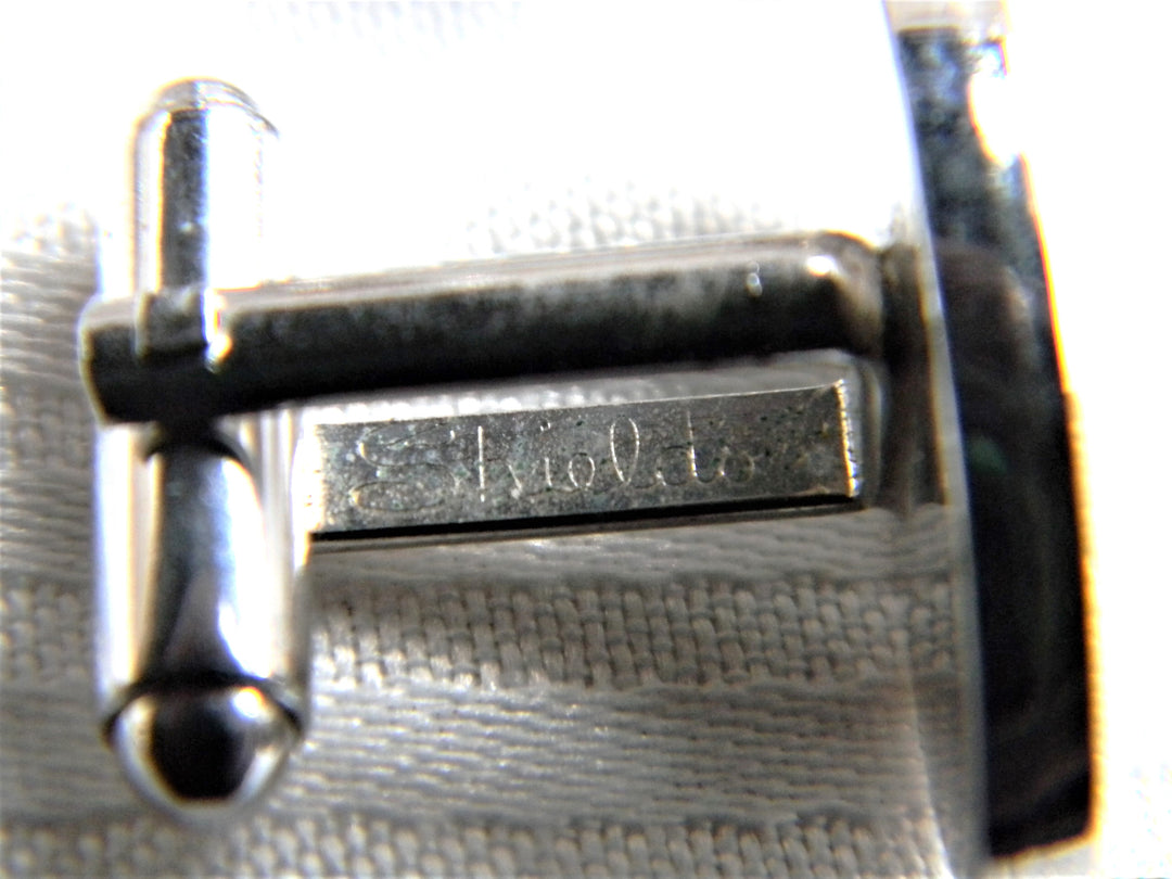 p363 Lot of 4 Pair of Retro Cufflinks Shields and Hickok 1970's