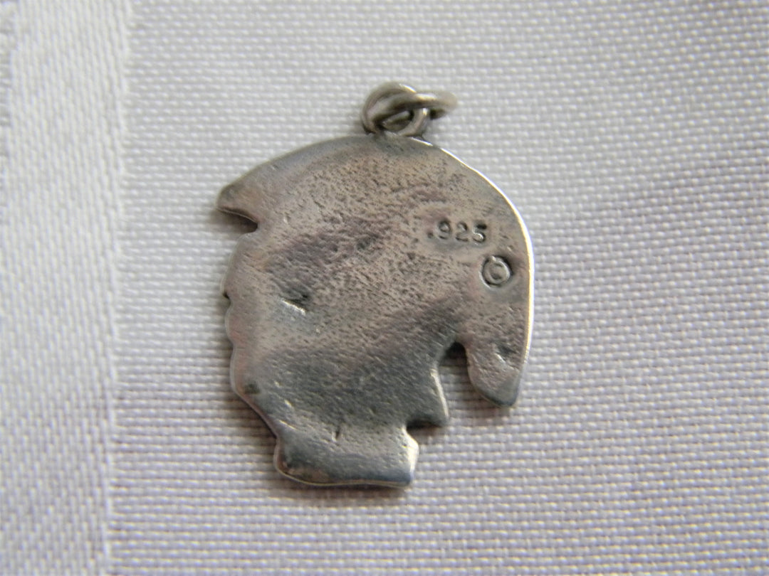 p365 Nice Preowned Warrior Head Pendant in Sterling