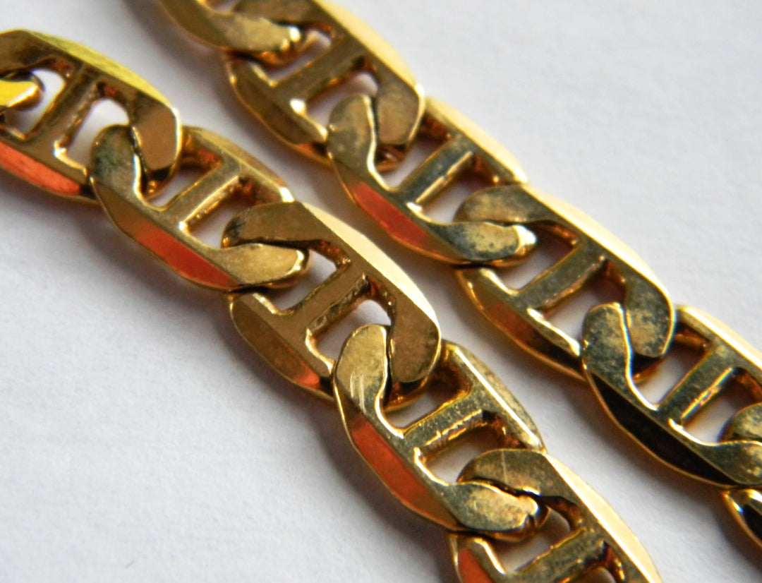 p386 Nice Gold Tone Anchor Neck Chain and Bracelet Set