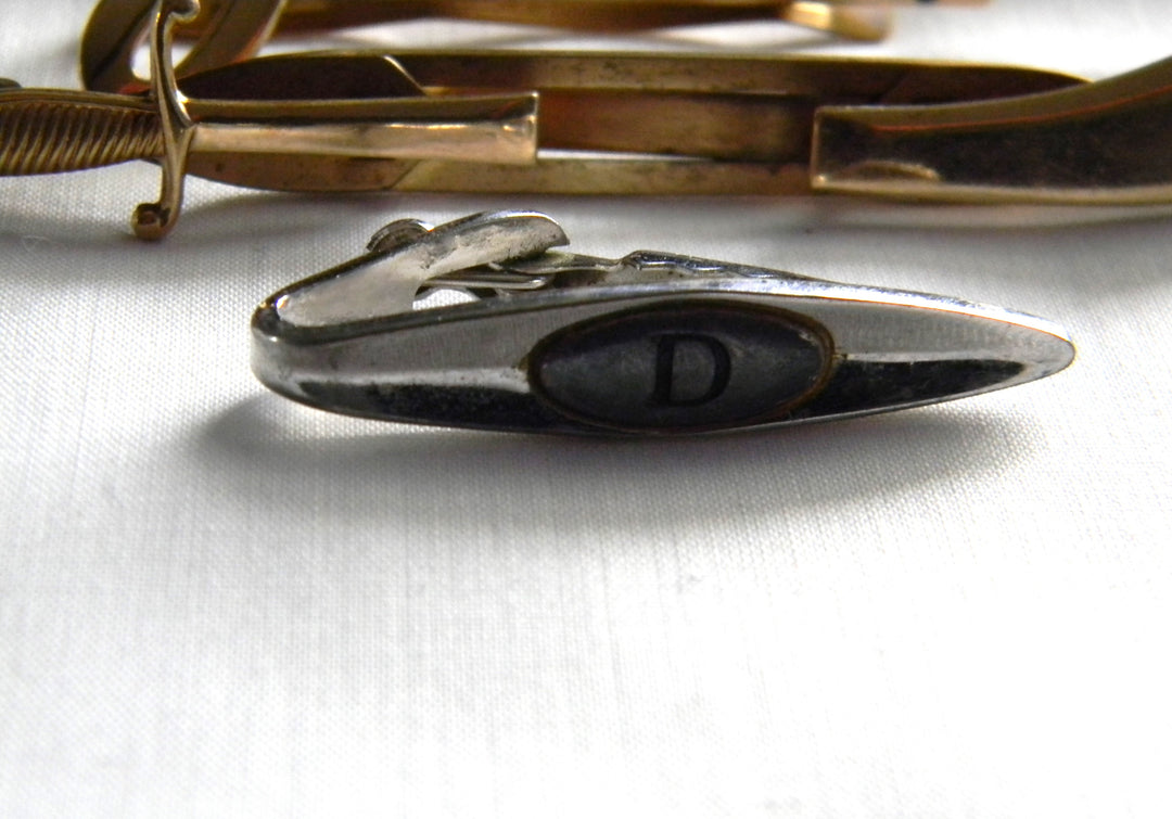 p431 Lot of 3 Vintage Tie Bars Shields, Hickok, Hinson