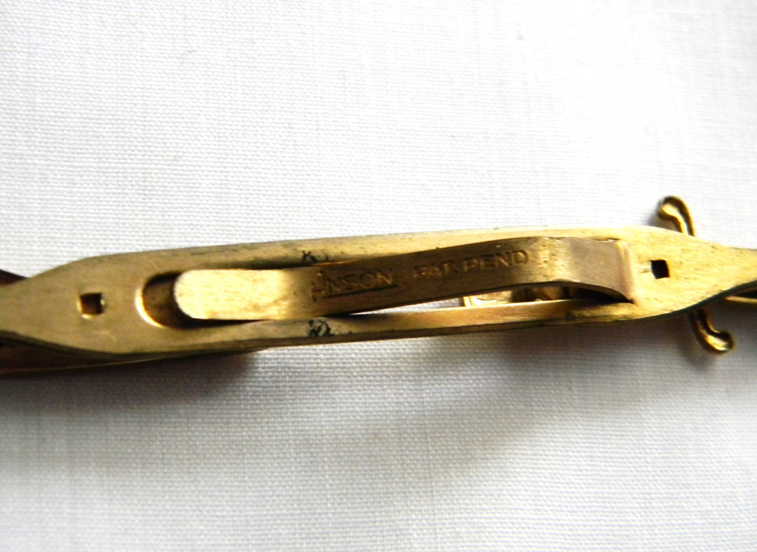 p431 Lot of 3 Vintage Tie Bars Shields, Hickok, Hinson