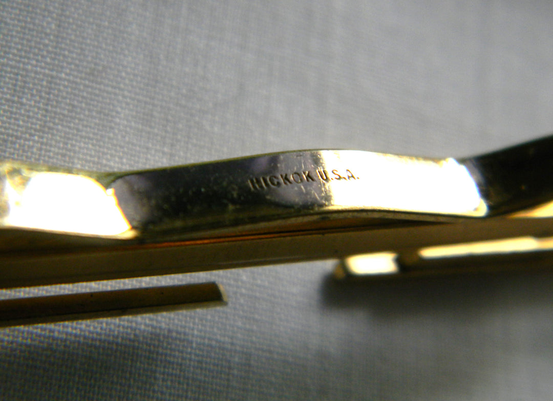 p431 Lot of 3 Vintage Tie Bars Shields, Hickok, Hinson