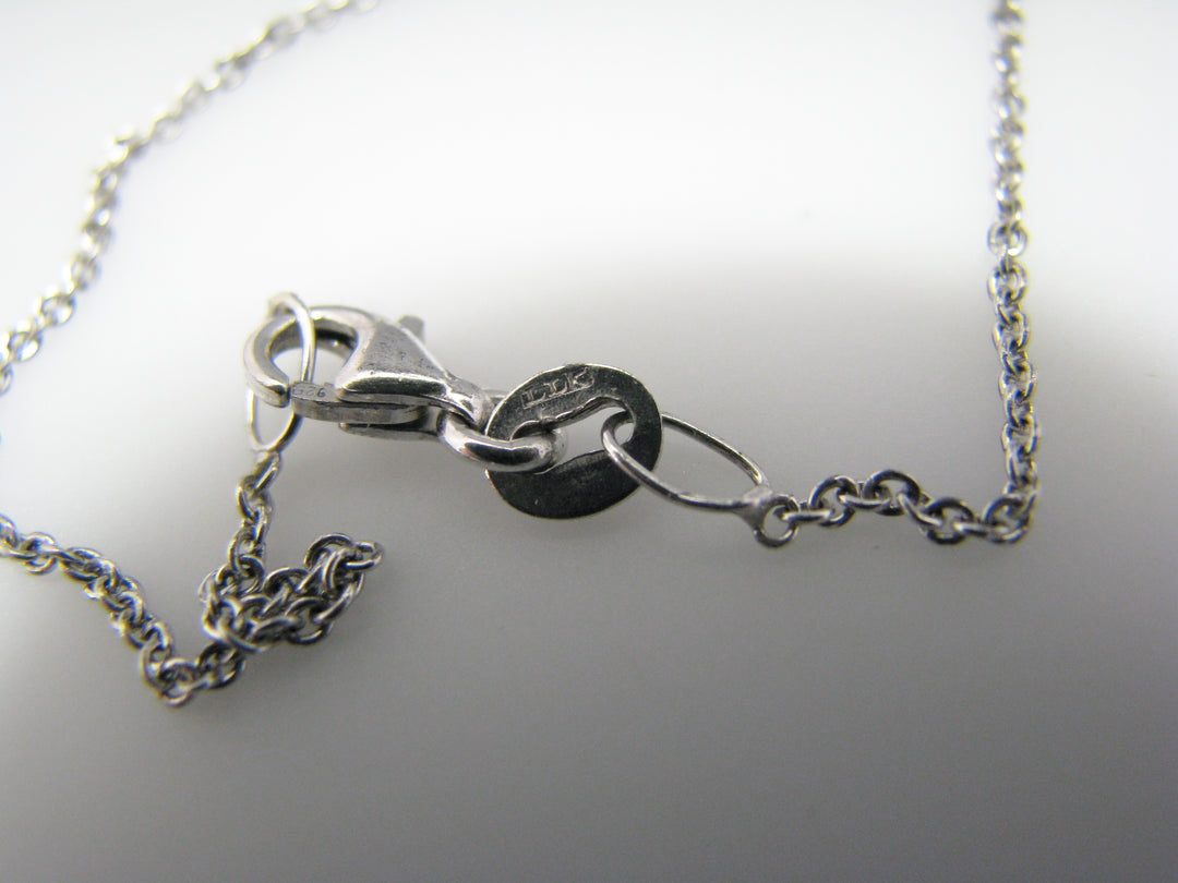 c778 16" Sterling curb chain with Fish and Cross Pendant