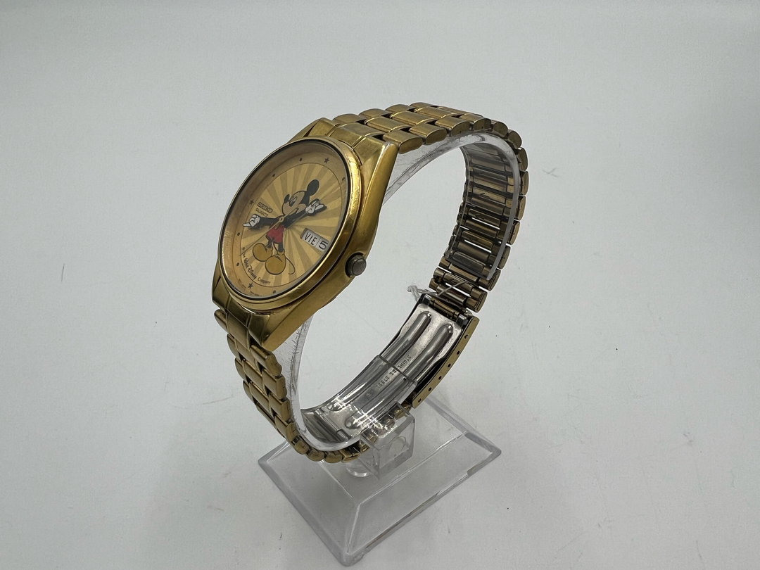 t971 Seiko Mikey Mouse Day Date Quartz Mid 80s - Ref 7N43