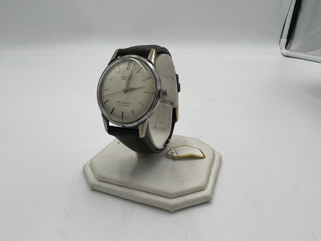 t988 Gruen Precision Silver Dial 25 Jewels Autowind