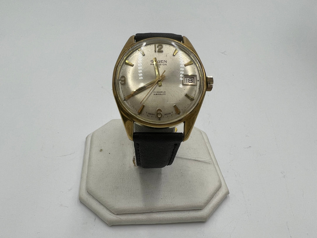 t990 Gruen Precision Incabloc Gold Tone Wrist Watch