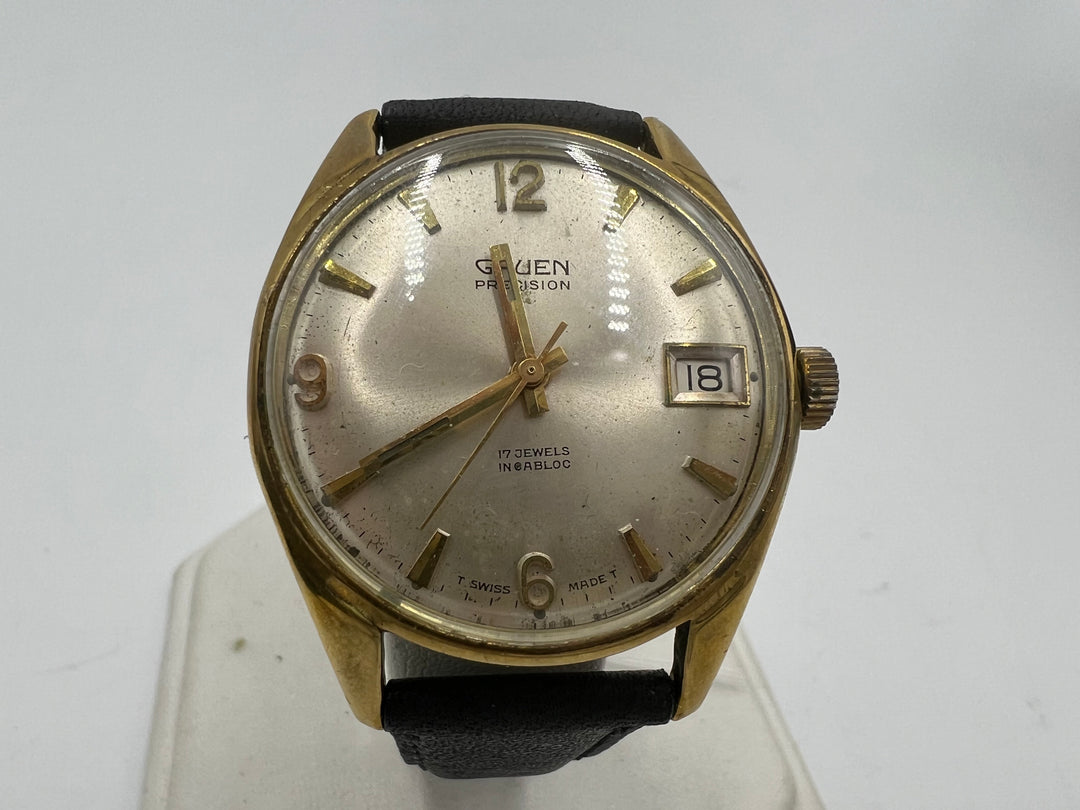 t990 Gruen Precision Incabloc Gold Tone Wrist Watch