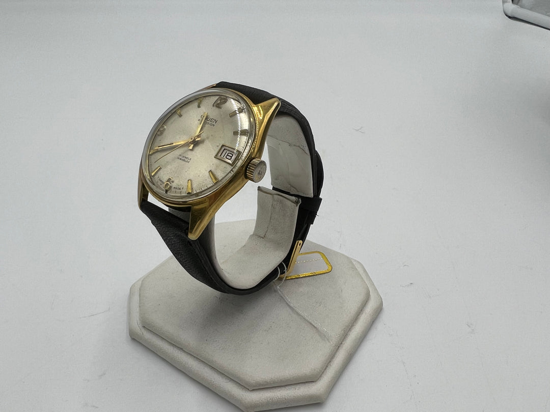t990 Gruen Precision Incabloc Gold Tone Wrist Watch