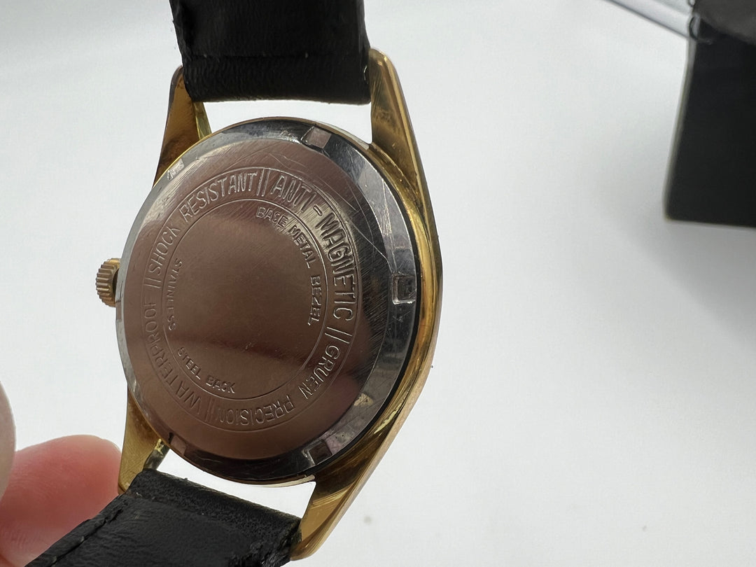 t990 Gruen Precision Incabloc Gold Tone Wrist Watch