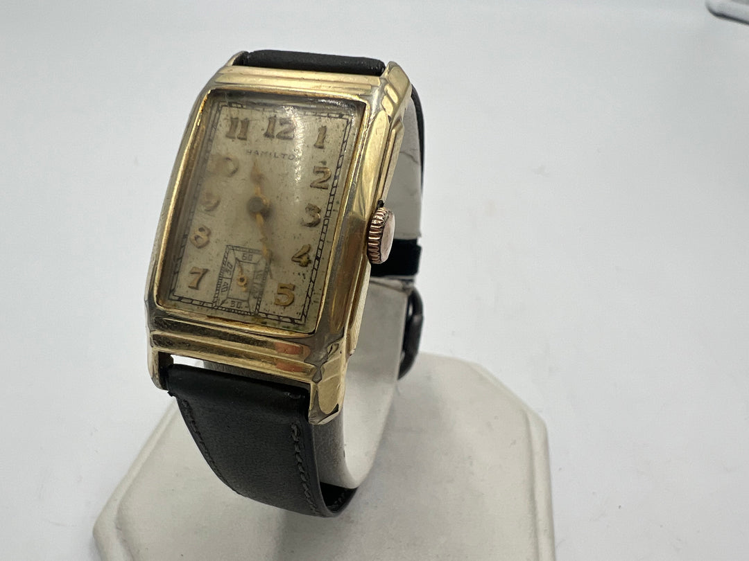 u017 Hamilton 1920s 14k Gold Filled Wrist Watch