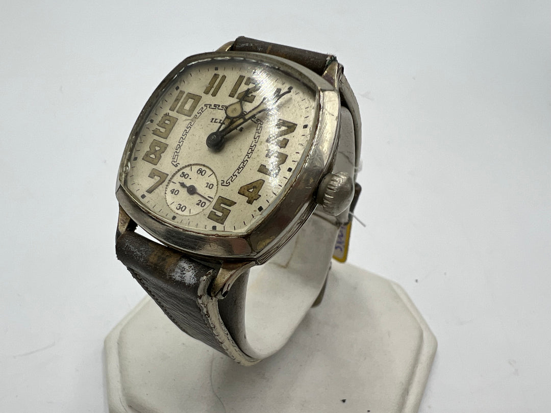 u032 Illinois 1920s Philadelphia Stainless Steel Manual Wind