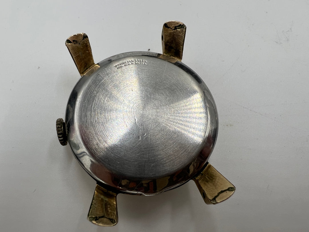 u068 Glycine 10k Gold Plated Manual Winding Wrist Watch