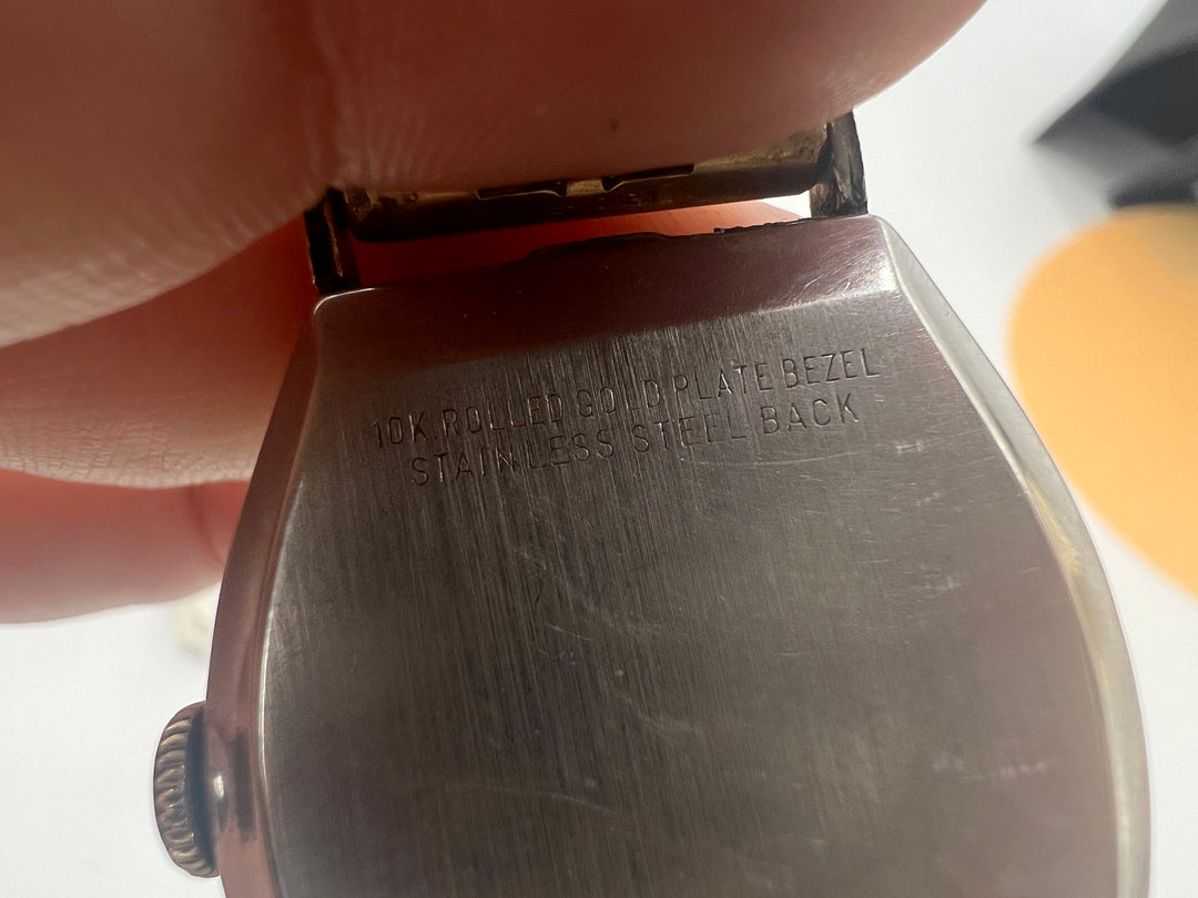u113 Benrus 1940s 10k Gold Plated Manual Wind Wrist Watch