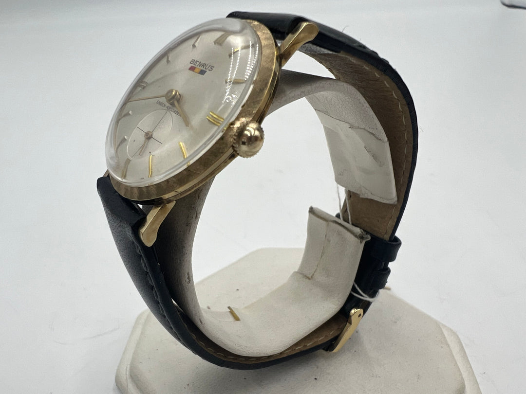 u115 Benrus "Bow Tie" 10k Rolled Gold Plated Manual Wind