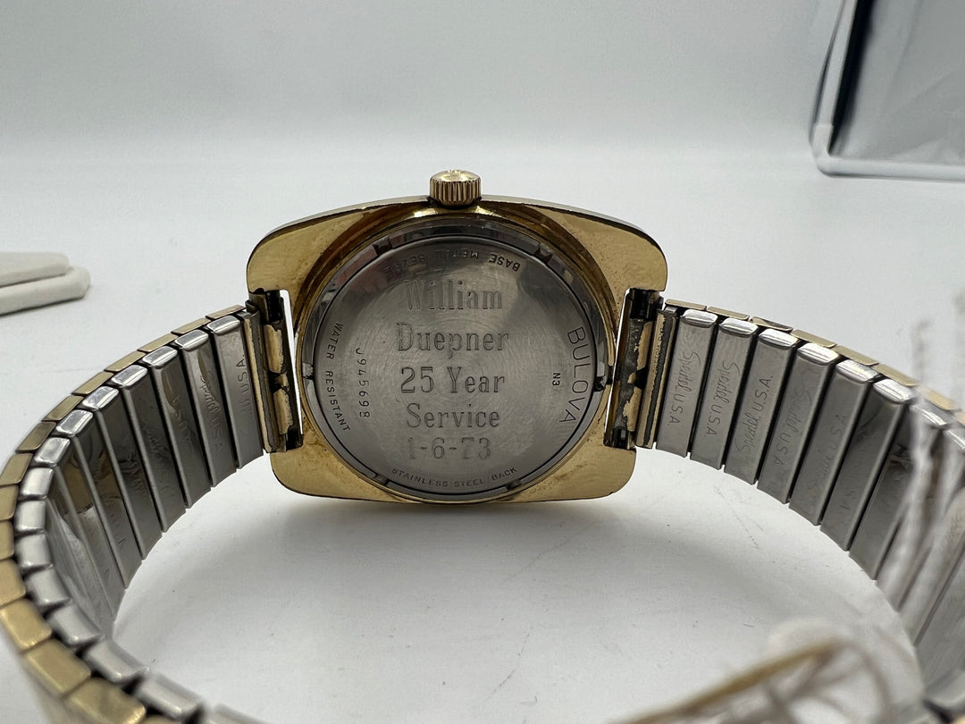 u138 Bulova 1973 N3 Automatic Date Wrist Watch