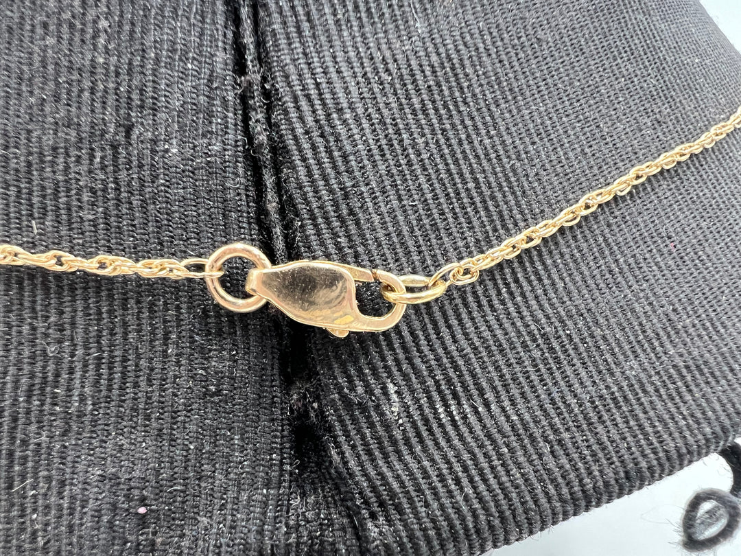 u172 Beautiful 10kt Yellow Gold 24" Chain Link Necklace