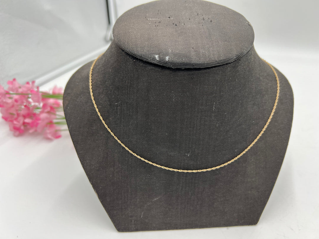u174 Simplistic 14kt Yellow Gold 20" Chain Link Necklace