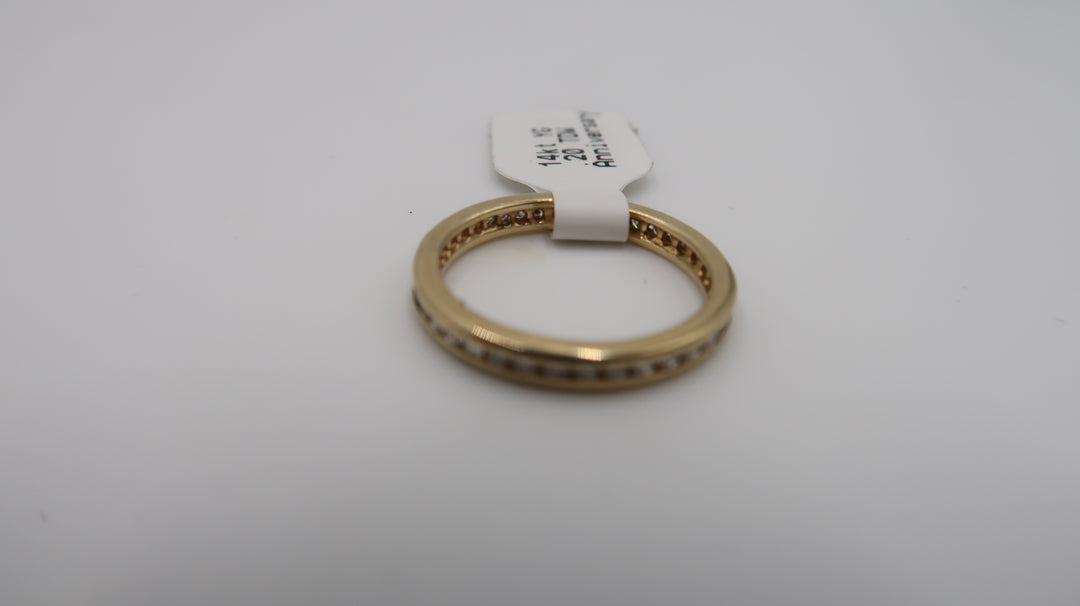 t530 14k Yellow Gold .20 TDW Anniversary Wedding Band Size 5,14k Wedding Band