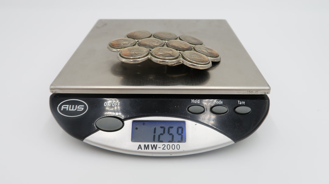 t538 Vintage Western Buffalo Nickel Coin Belt Buckle Folk Art