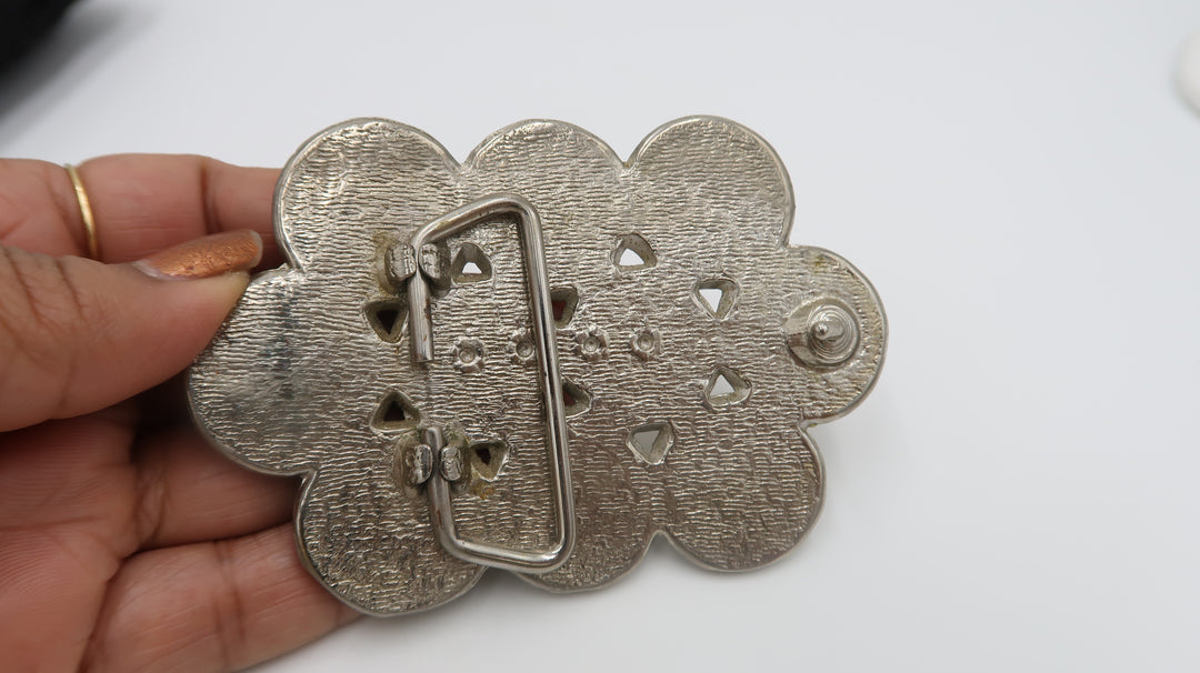 t538 Vintage Western Buffalo Nickel Coin Belt Buckle Folk Art