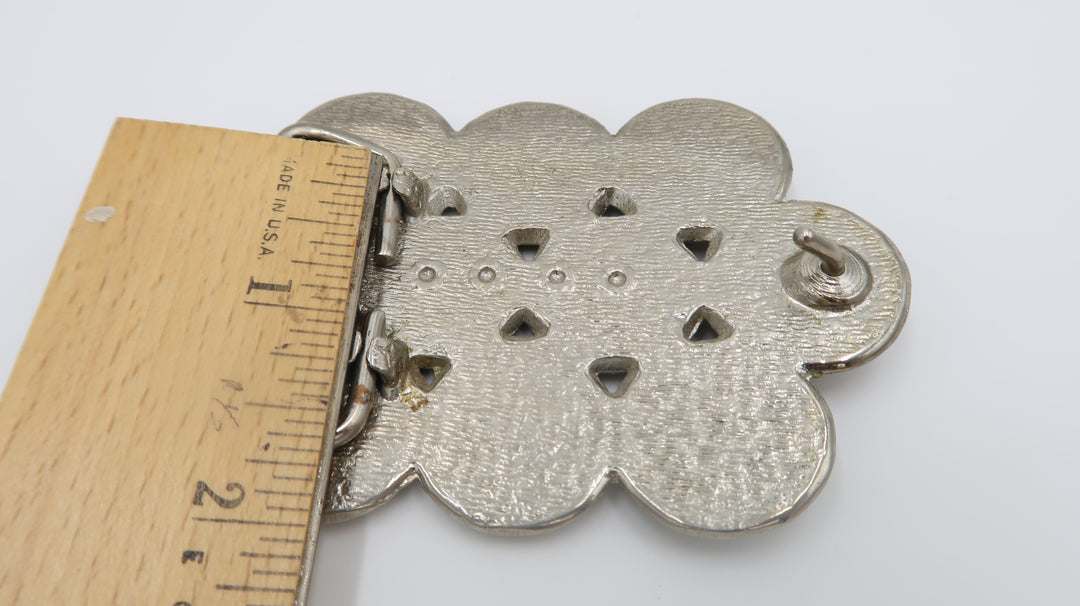 t538 Vintage Western Buffalo Nickel Coin Belt Buckle Folk Art