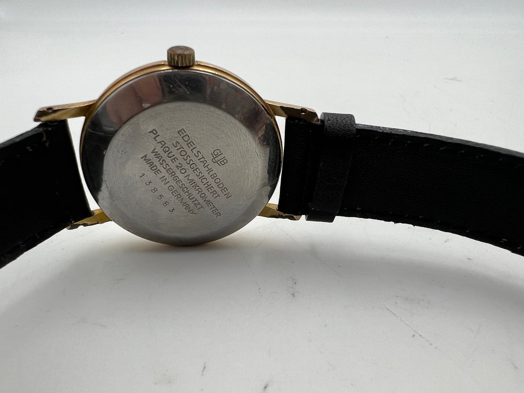 u226 Glashutte Spezimatic Date Gold Tone Wrist Watch