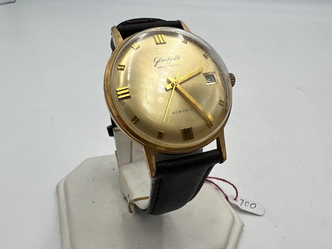 u226 Glashutte Spezimatic Date Gold Tone Wrist Watch