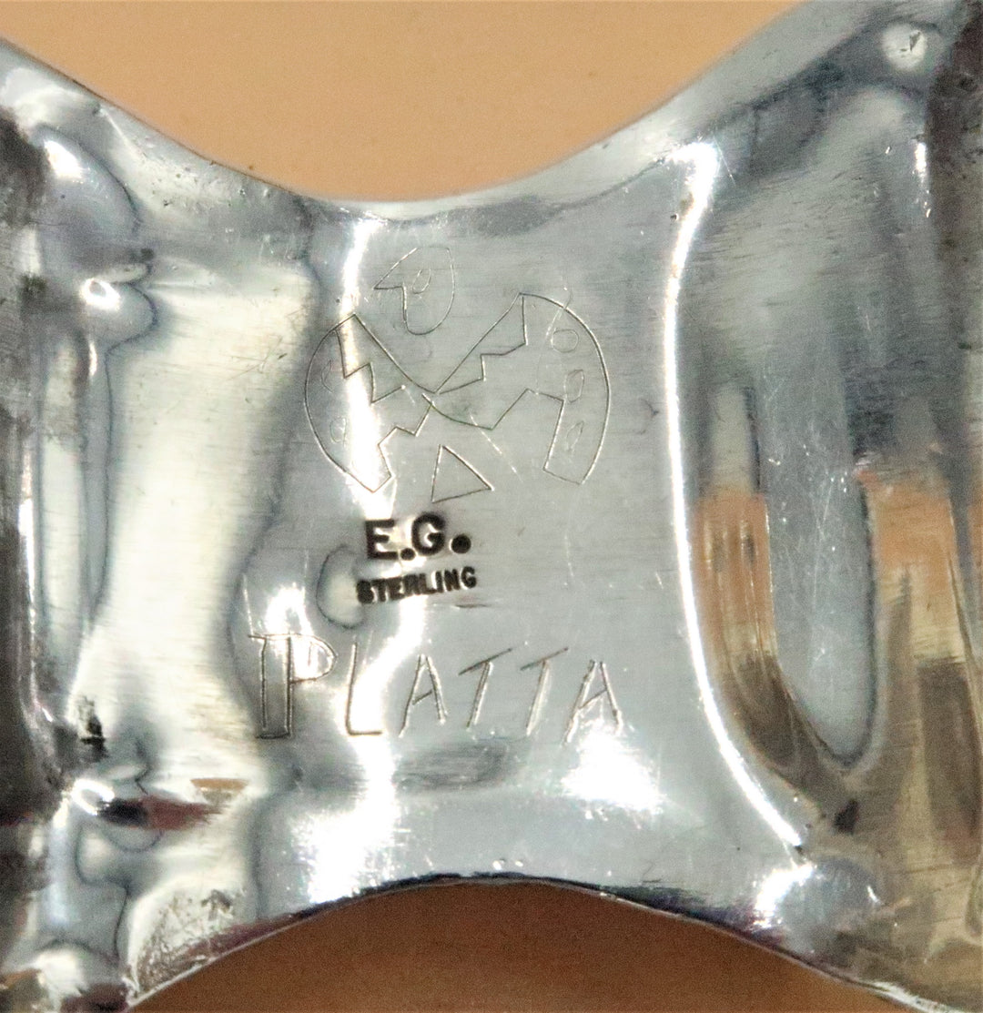 K429 Stunning and Unique Sterling and Turquoise Watch Cuff Band