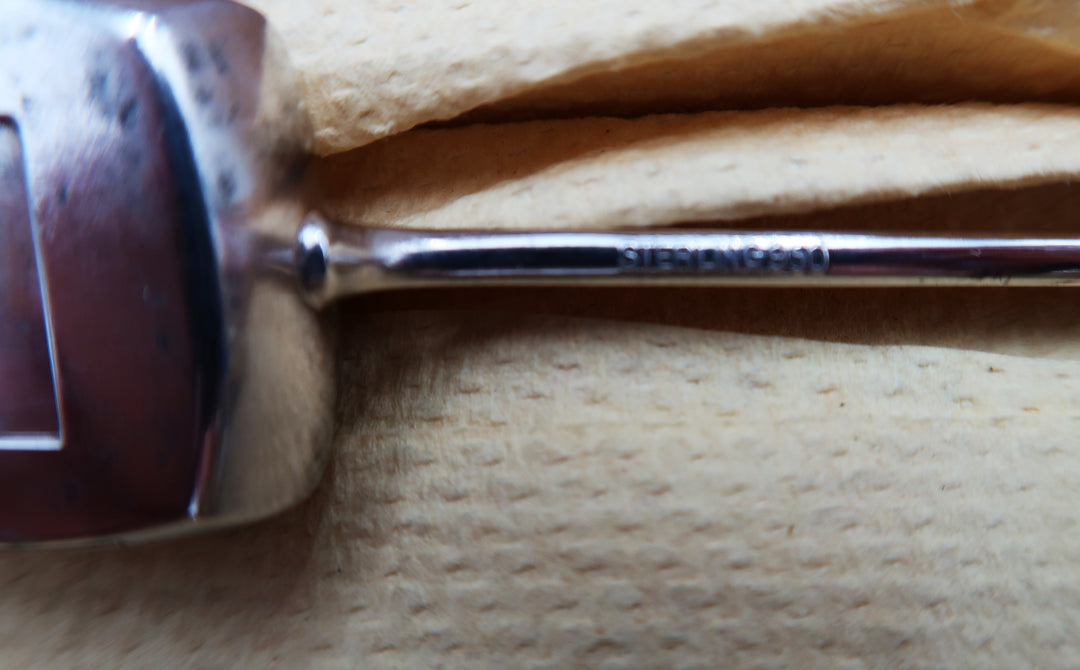 p428 Japanese Sterling Shamisen Stringed Instrument Salt and Pepper Shakers