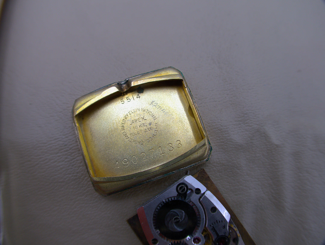 p476 Vintage Elgin Deluxe 1950's Men's Wrist Watch in 10k Gold Filled